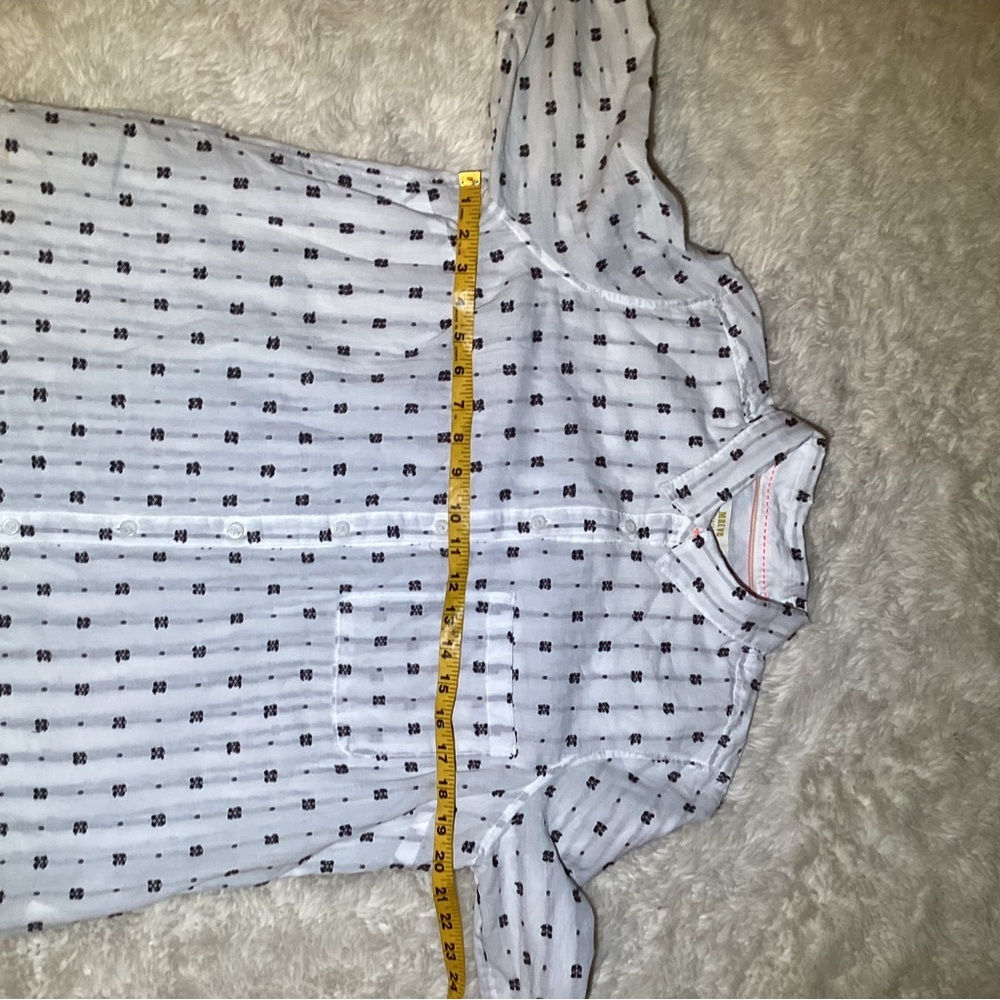 Anthropologie Maeve clip dot button up blouse size 14 - Picture 8 of 11
